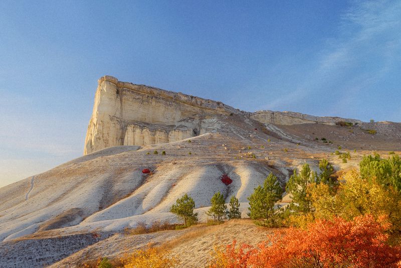 гора, скала, белая, крым, закат, white, rock, sunset, mountain, russia, crimea Белая скала фото превью