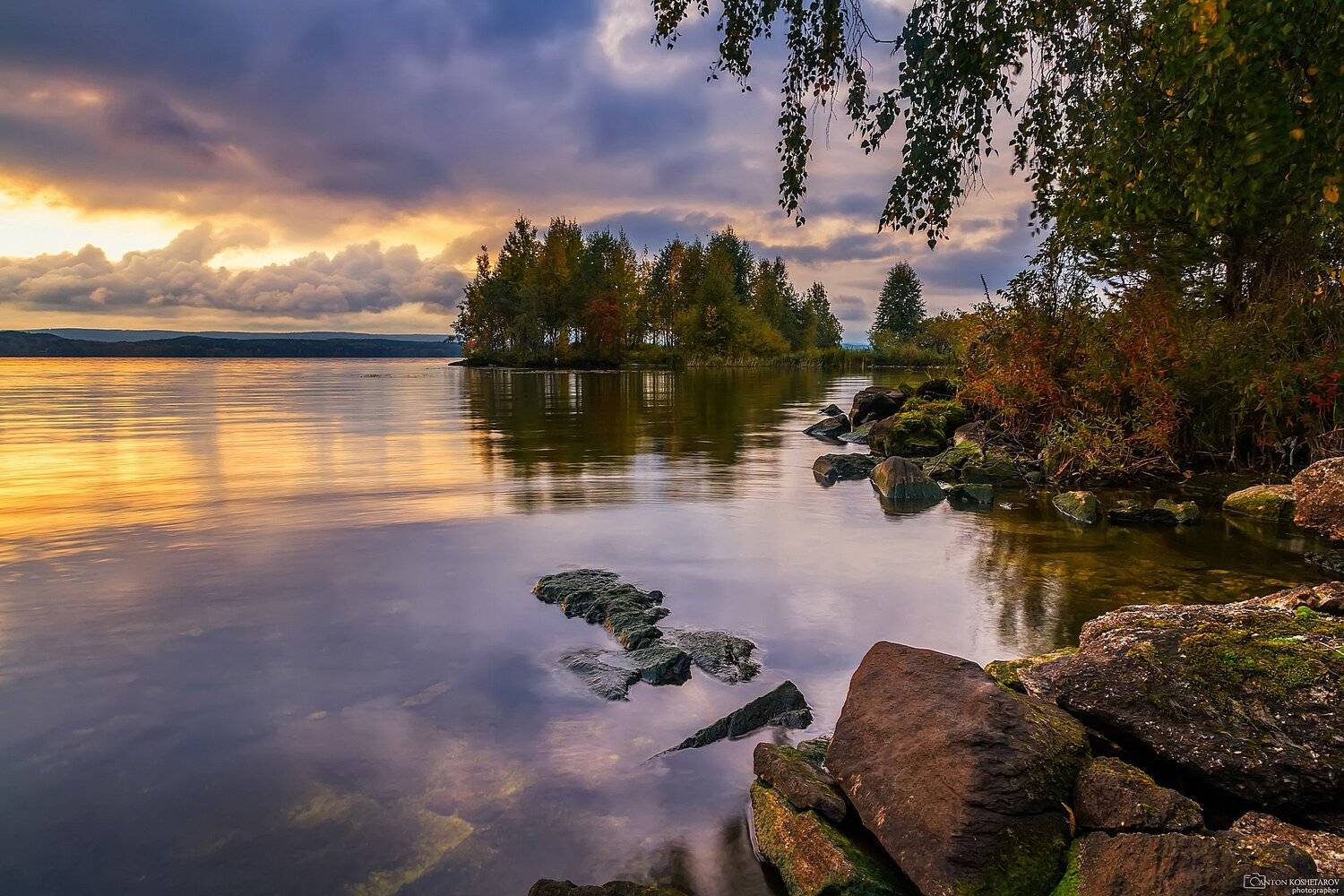 таватуй,урал,озеро,закат,камни,осень, Антон Кошетаров
