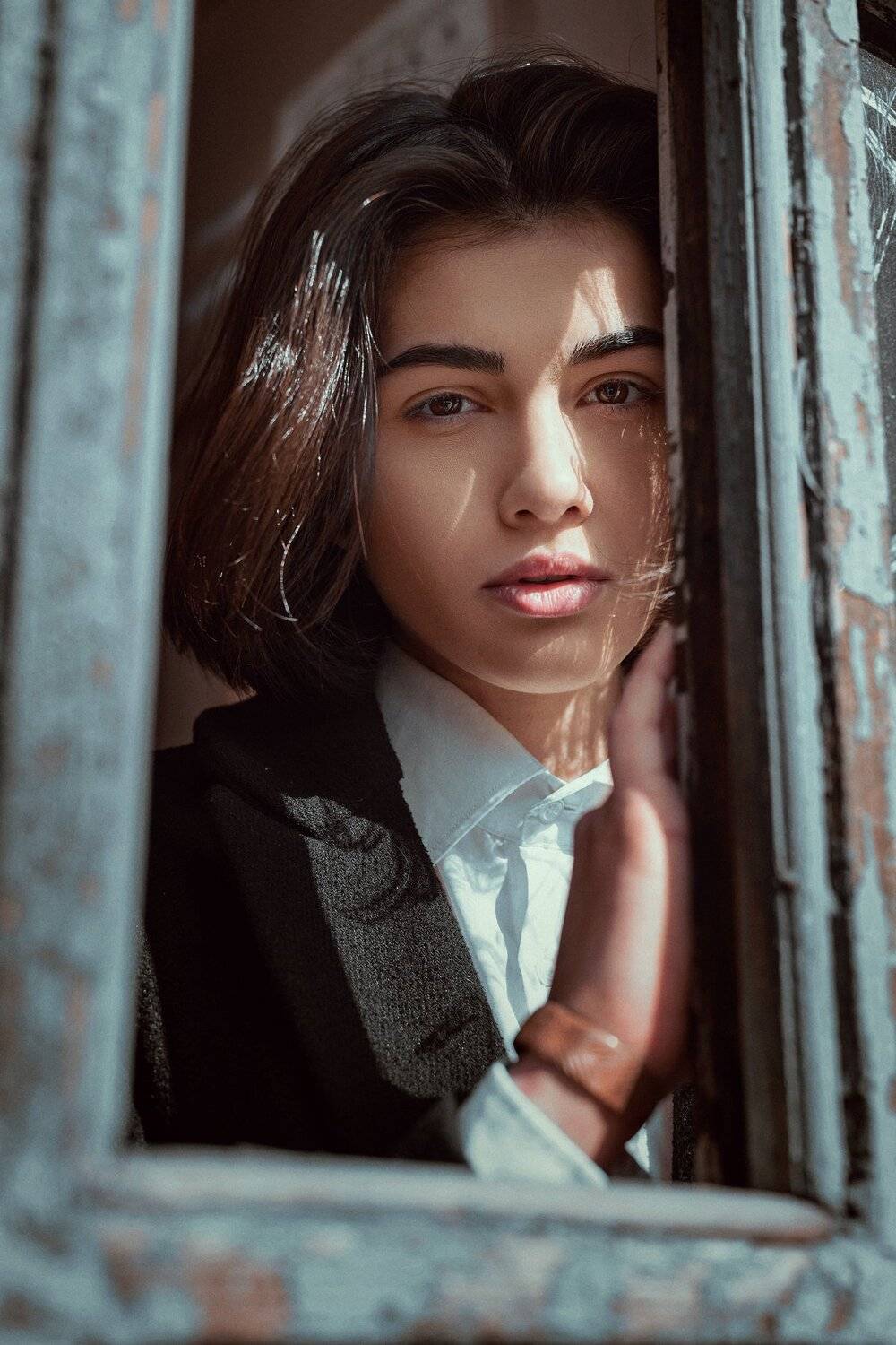 portrait, color, photo, blue, model, girl, eyes, Павел Соколов