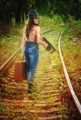 The girl on the railway