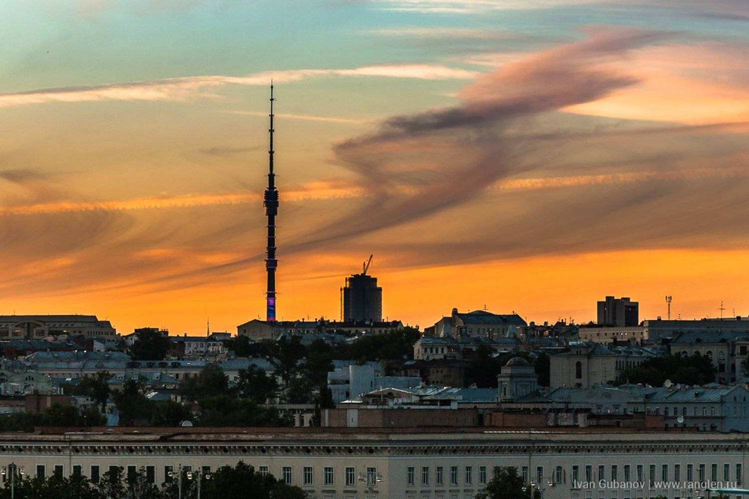 москва, закат, небо, кремль, крыши, городской, город, урбанизм, столица, прекрасный, вечер, лето, 2017, Иван Губанов