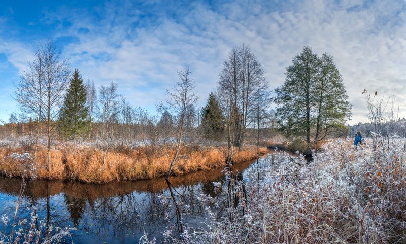 Кисовка, заморозок, осень, река, Вологодская обл., иней Однажды на Кисовке (ч.2) фото превью
