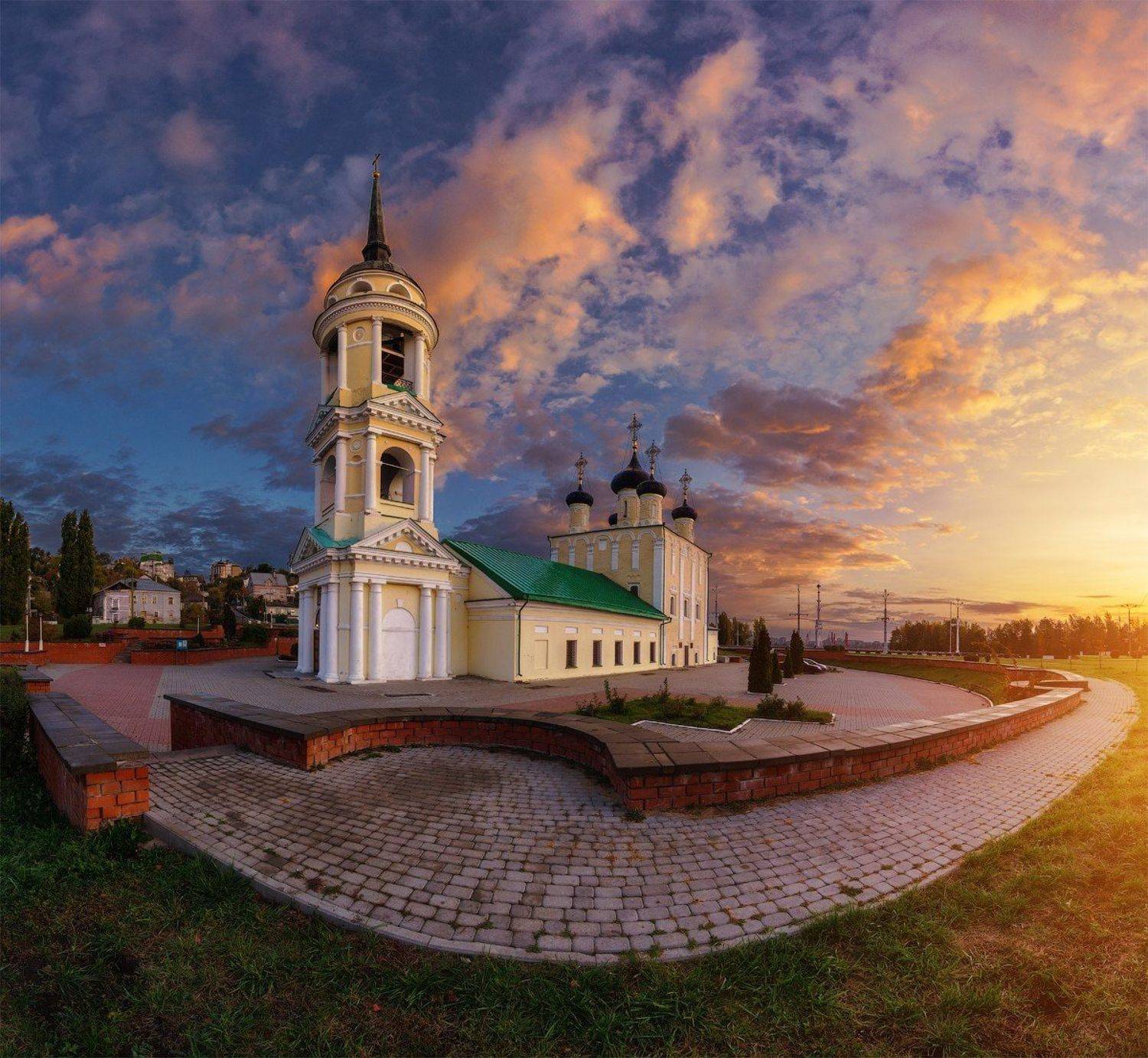 храм, Воронеж, архитектура, панорама, рассвет, Тимур Подколзин