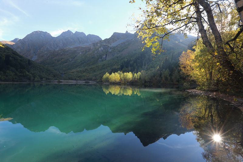 Утро в горах фото превью