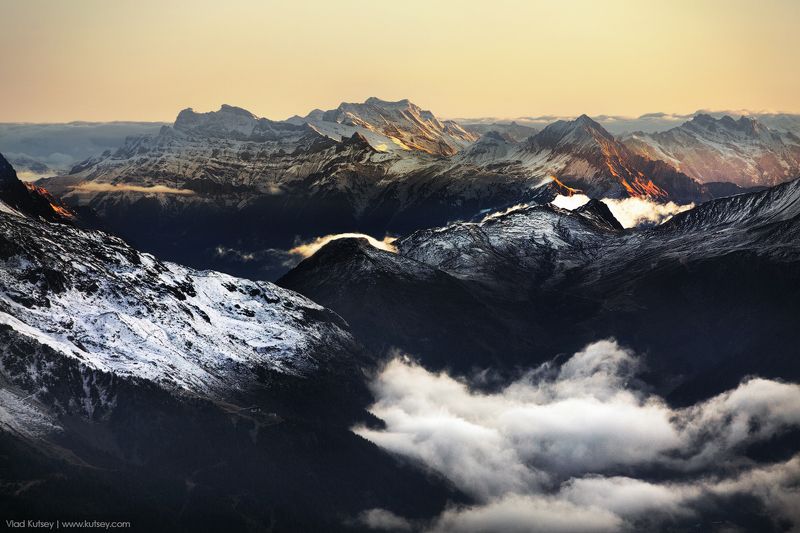 Альпы, Восхождение, гора, горы, закат, рассвет, Франция, Монблан Альпы фото превью