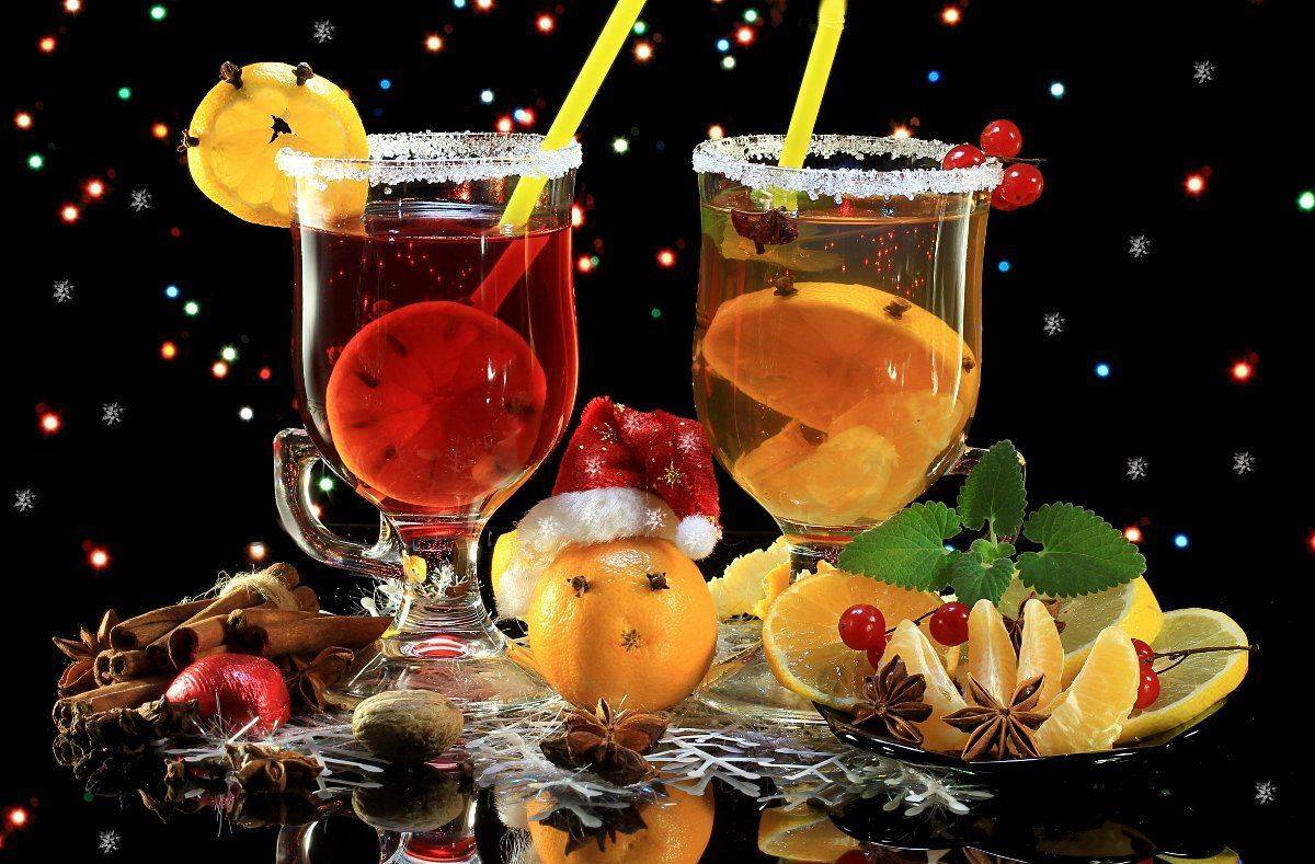 праздник, бокалы, глинтвейн, мандарины, Шруб (Беляева) Татьяна