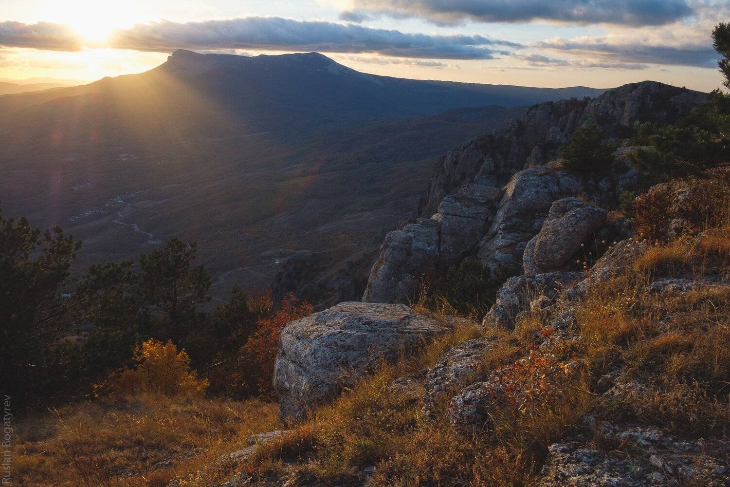 autumn, russia, sea, sunset, mountains, color, nature, sky, море, осень, горы, crimea, россия, крым, Ruslan Bogatyrev