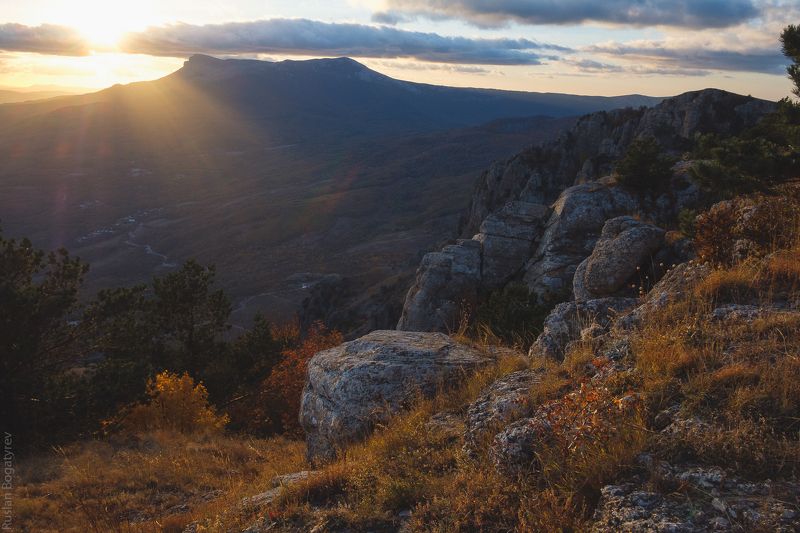 autumn, russia, sea, sunset, mountains, color, nature, sky, море, осень, горы, crimea, россия, крым *** фото превью