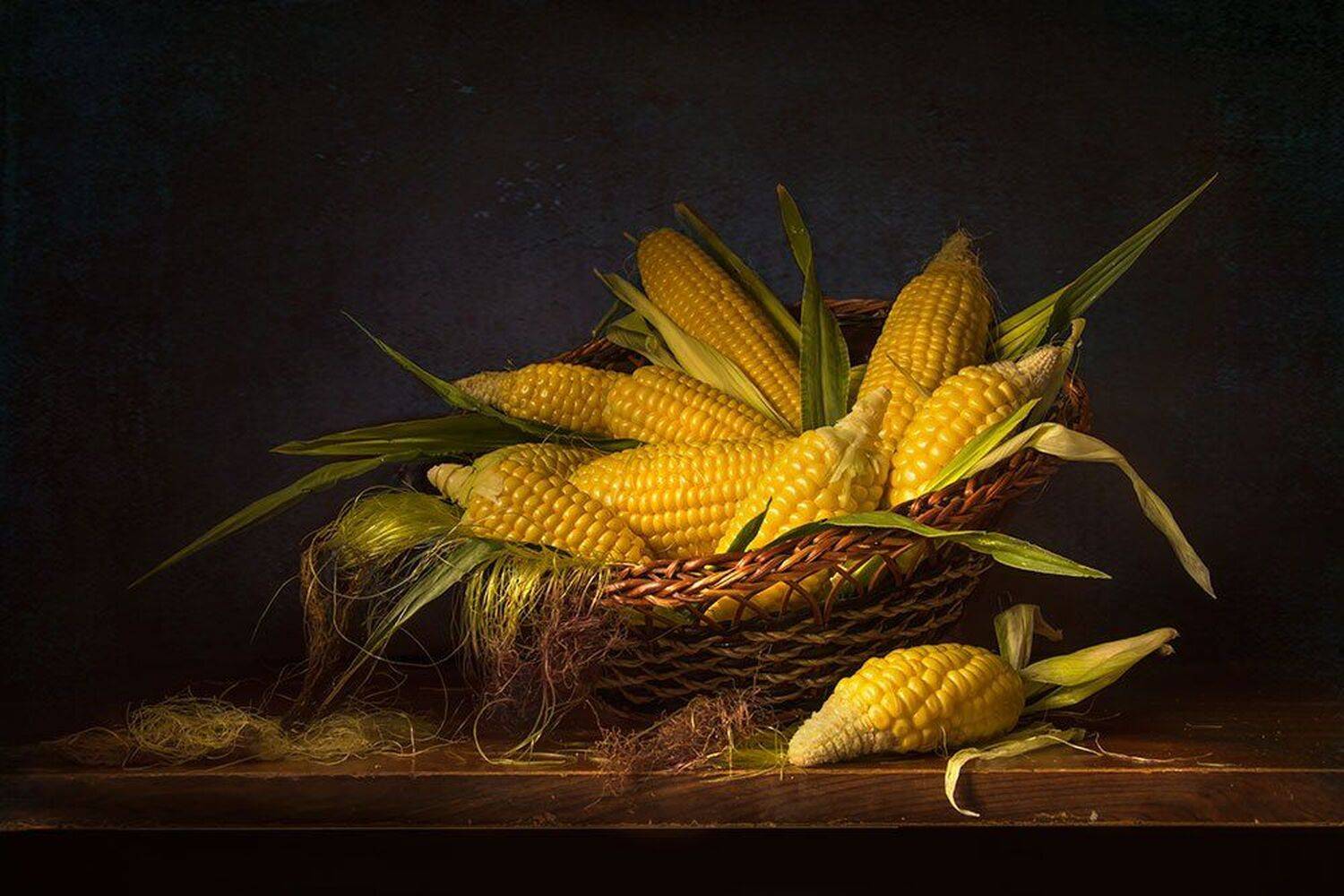 красивый натюрморт с кукурузой,художественное фото,искусство,творчество., Людмила Костюченко