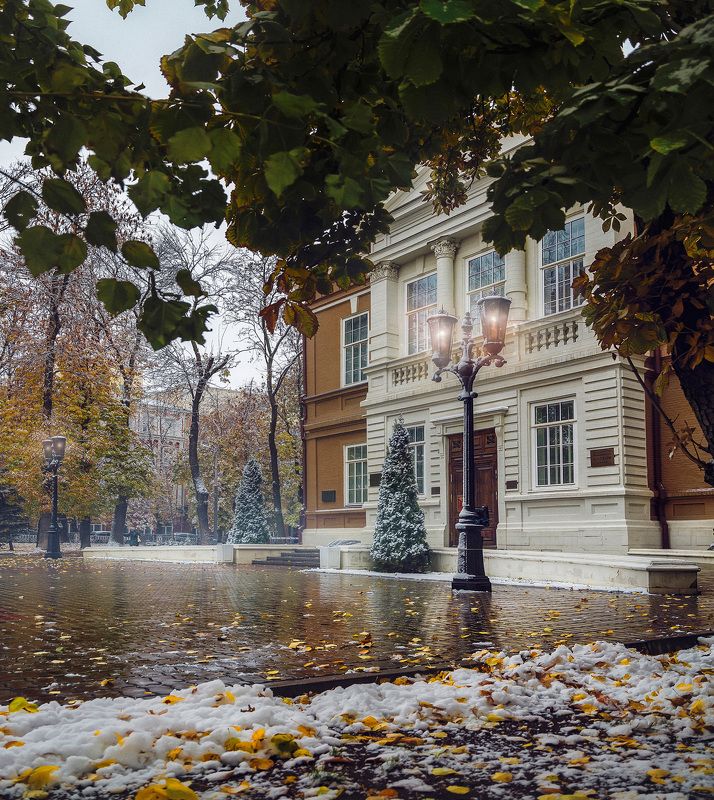 город, архитектура, осень, зима, снег, листья Скваеры и Месгрейвы фото превью