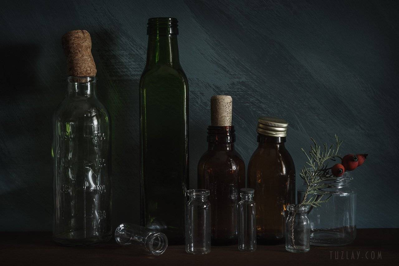 бутыльки, шиповник, флаконы, Владимир Тузлай