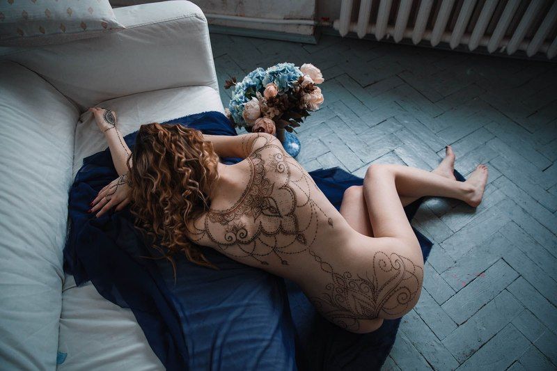 мехенди, девушка, арт-хаус  фото превью