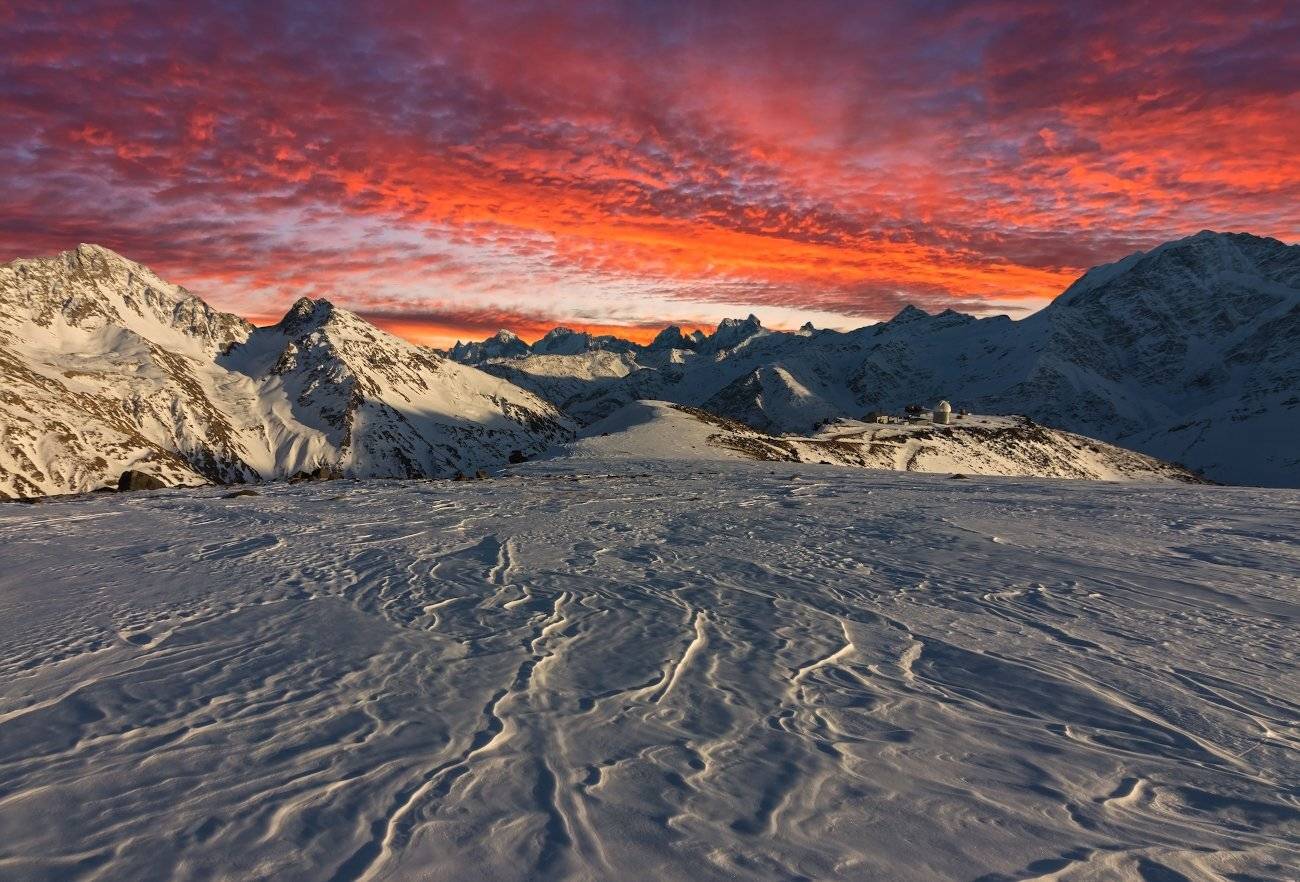 горы, закат, Эстелла