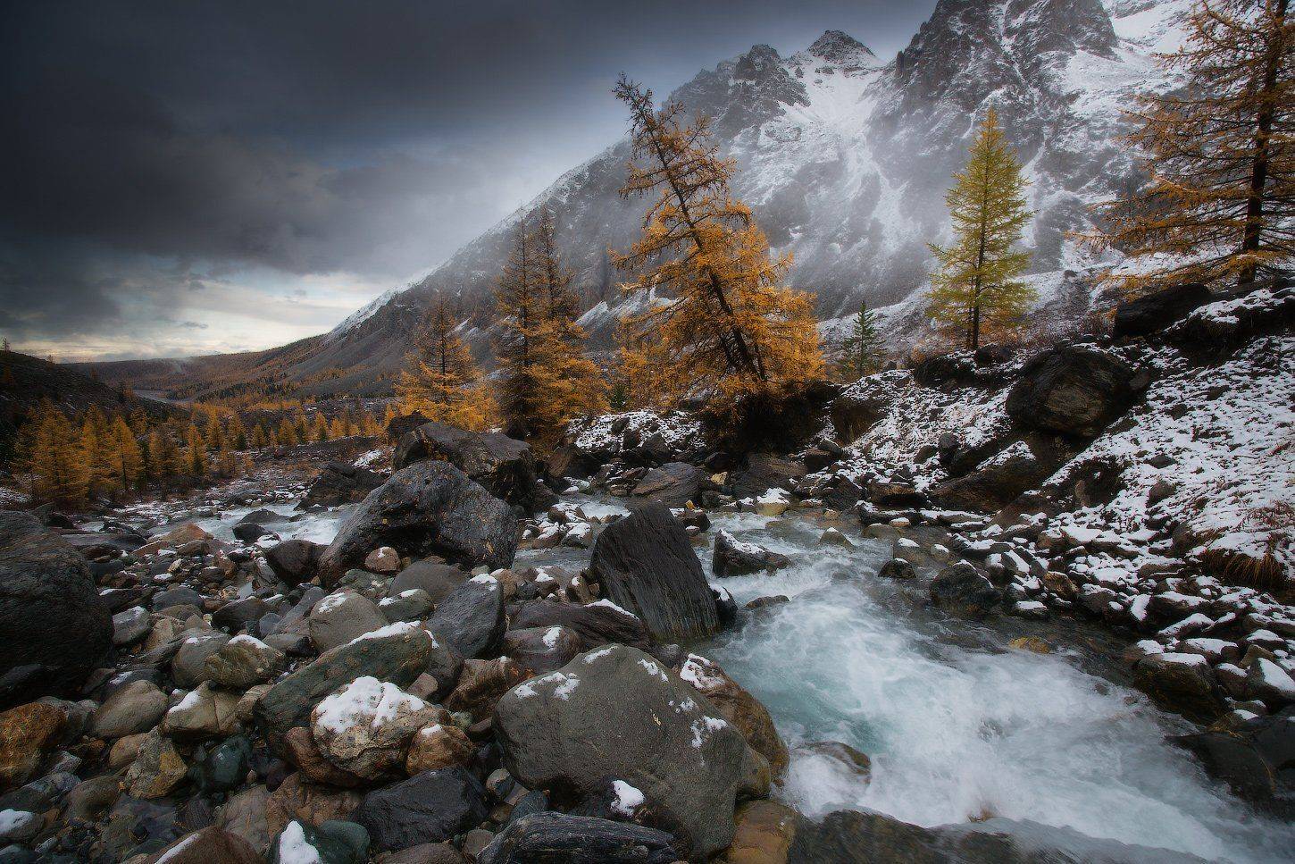 алтай, горы, осень, актру, Владимир Ляпин