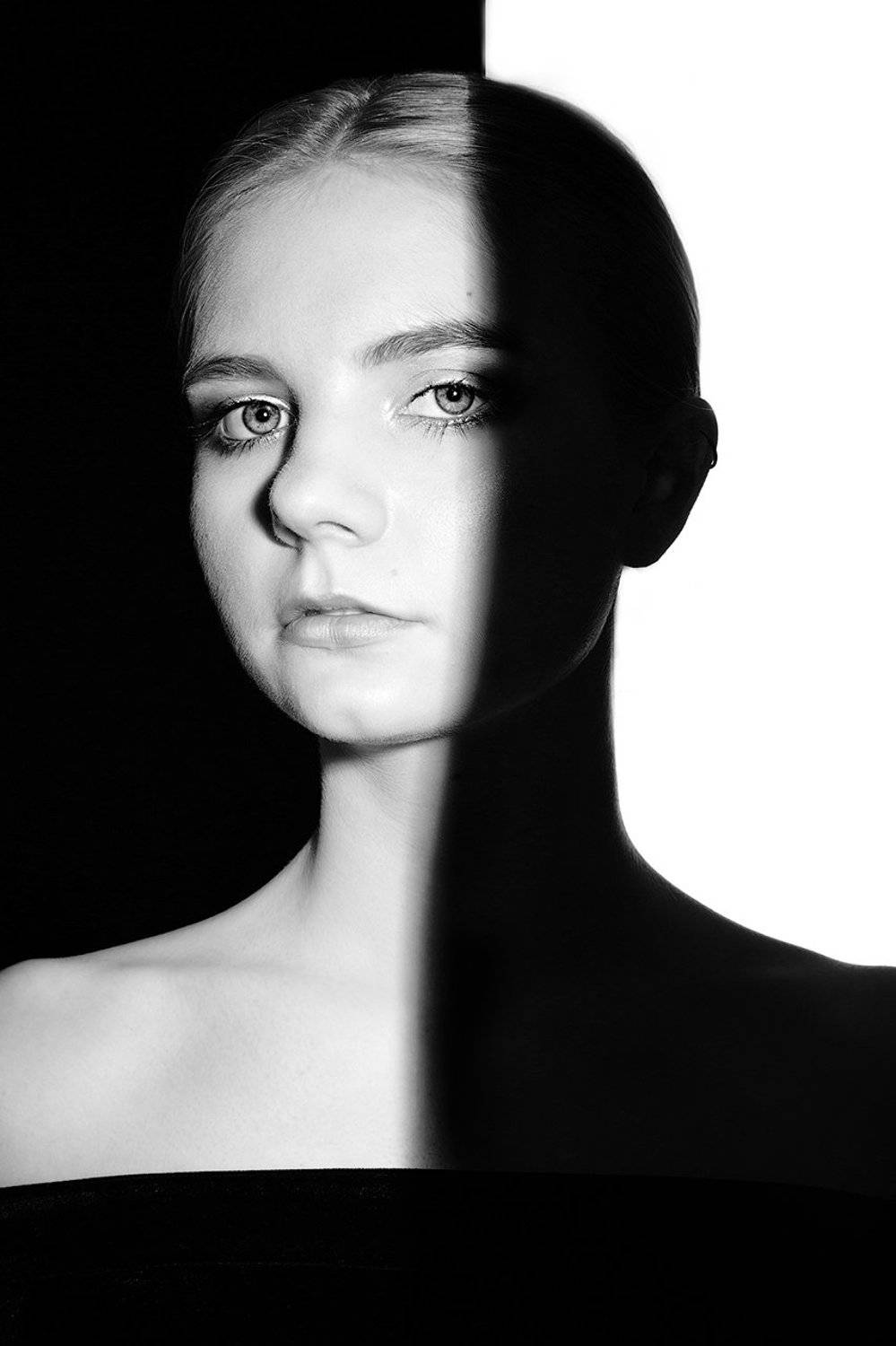 Свет, тень, графика, девушка, Дарья Комарова