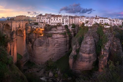 Panorama of Puente Nuevo Bridge