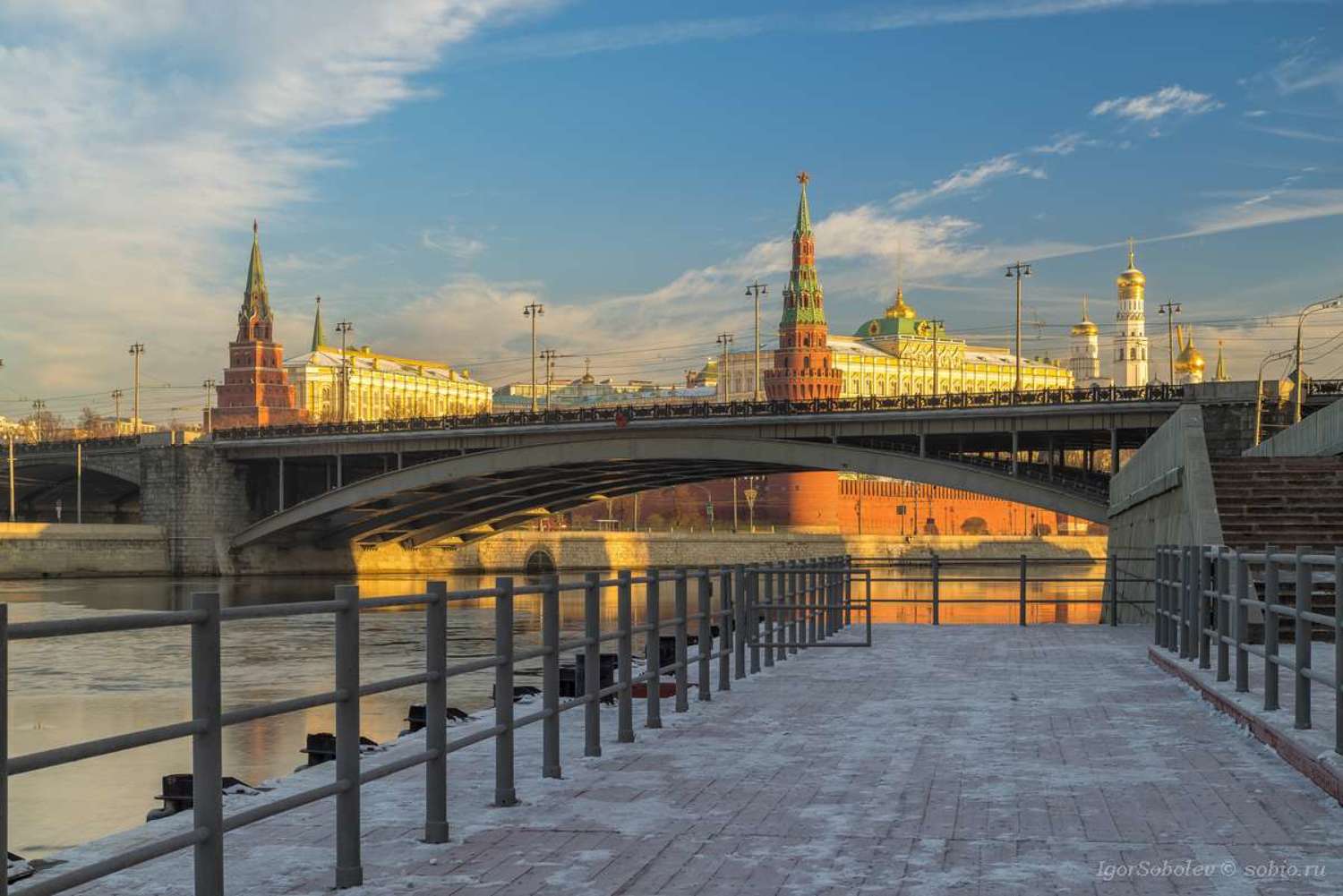 москва, кремль, утро, большой каменный мост, москва-река, moscow, kremlin, morning,great stone bridge, moscow river,, Соболев Игорь