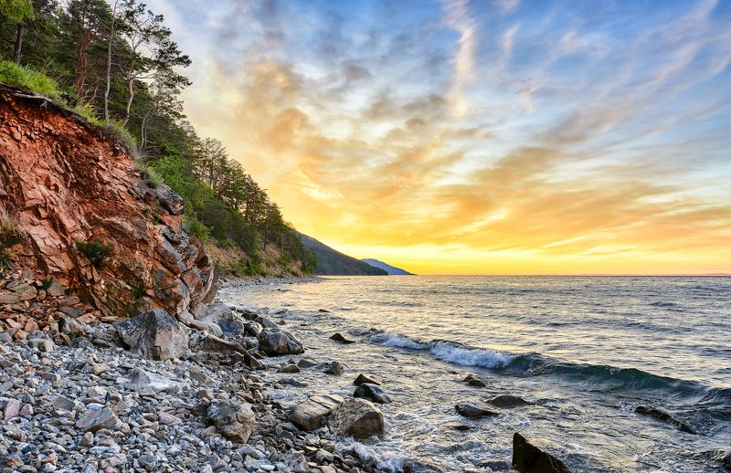 Июльский рассвет на Байкале фото превью