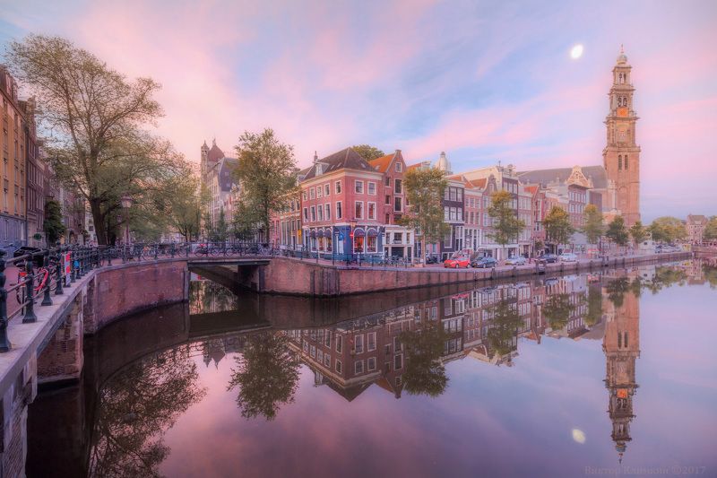 амстердам, амстел, утро, канал, amsterdam, niderland Амстердам, утро фото превью