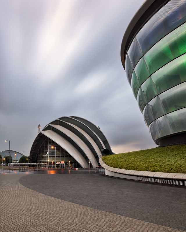 arch, architecture, armadillo, art, auditorium, britain, building, center, centre, city, cityscape, concert, conference, culture, curve, curved, design, dusk, entertainment, europe, evening, exhibition, glasgow, glass, hall, hydro, iconic, illuminated, la Modern Buildings SEC Armadillo and SSE Hydro фото превью