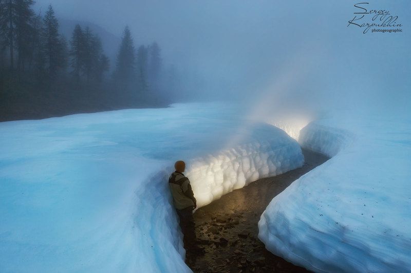якутия, наледь, туман Конденсация. фото превью