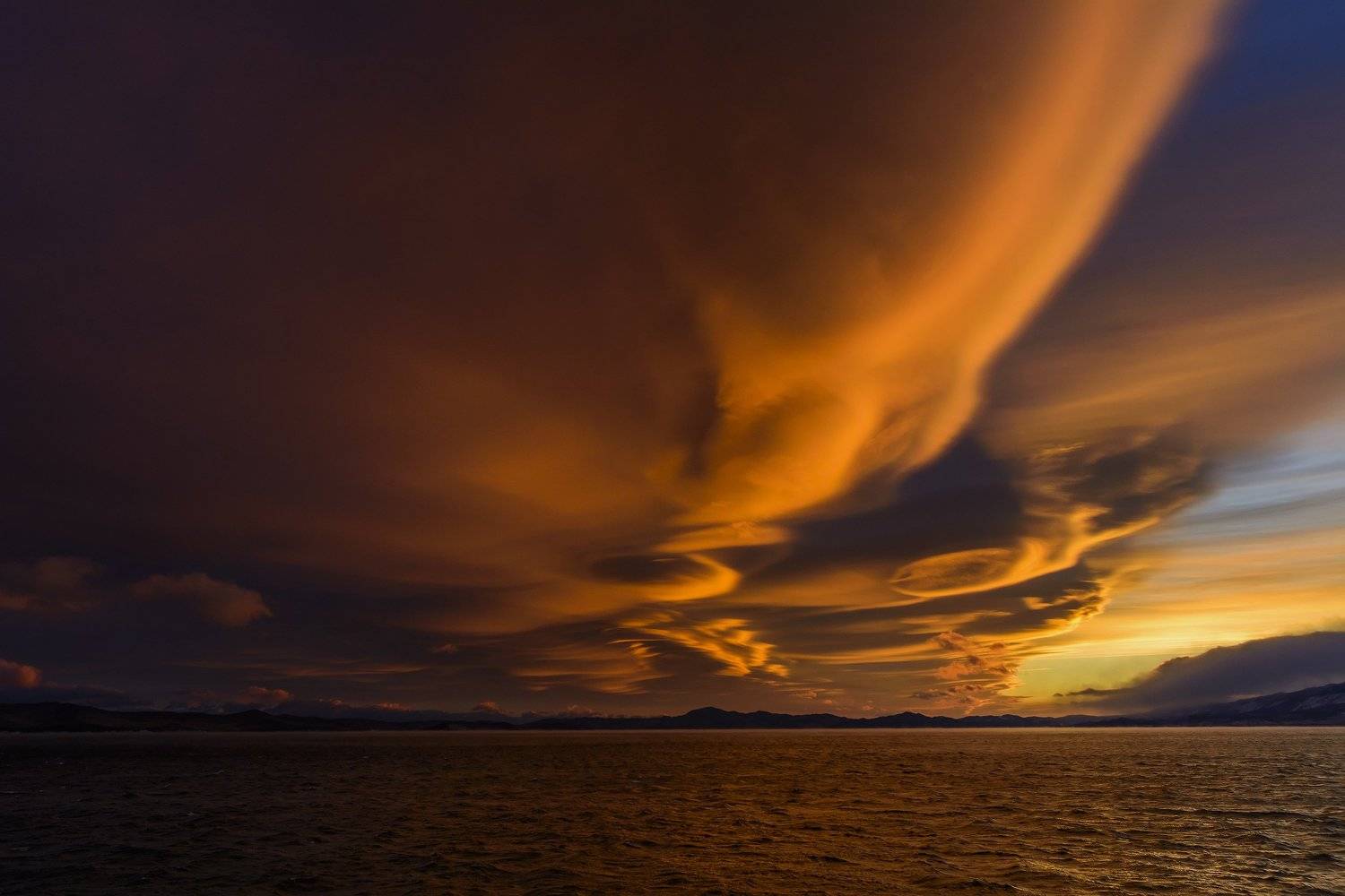 Байкал, закат, вода, лед, горы, Елена Вторушина