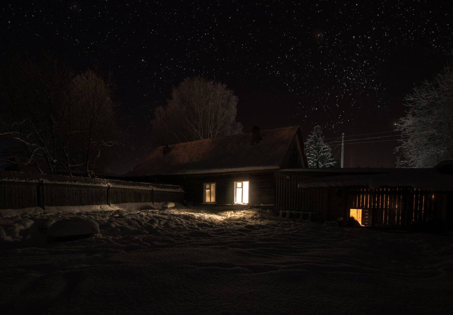 звезды,ночь,природа,дом , Карепанов Евгений