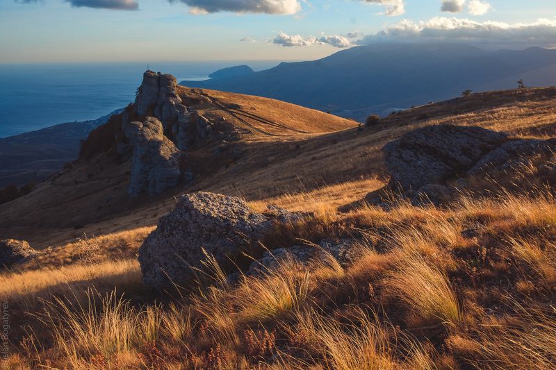 autumn, russia, sea, sunset, mountains, color, nature, sky, море, осень, горы, crimea, россия, крым *** фото превью