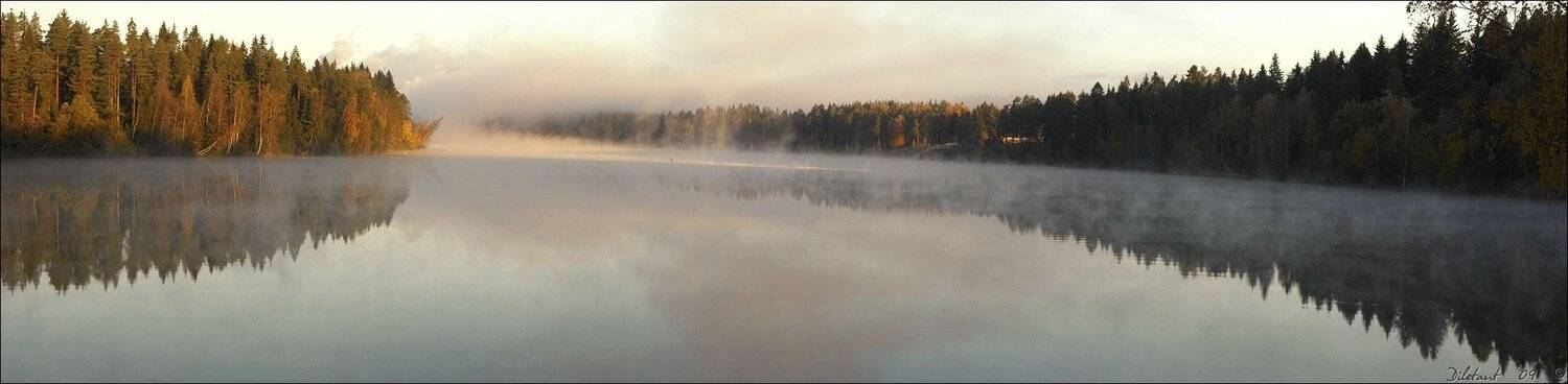 поздняя, осень_вуокса_рыбак., Павел Жданов