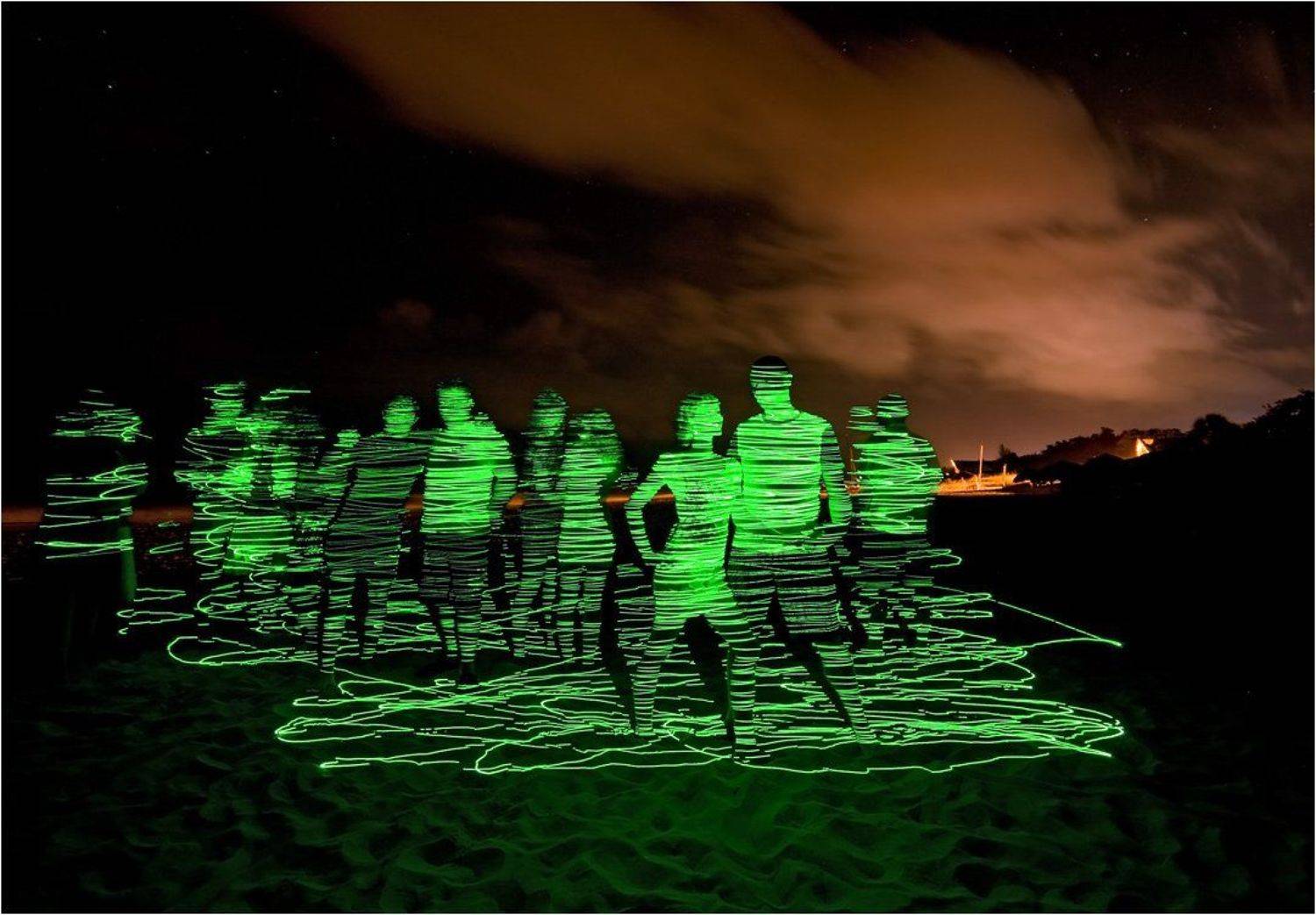 лазер, светопись, куба, пляж, Сергей Шанин