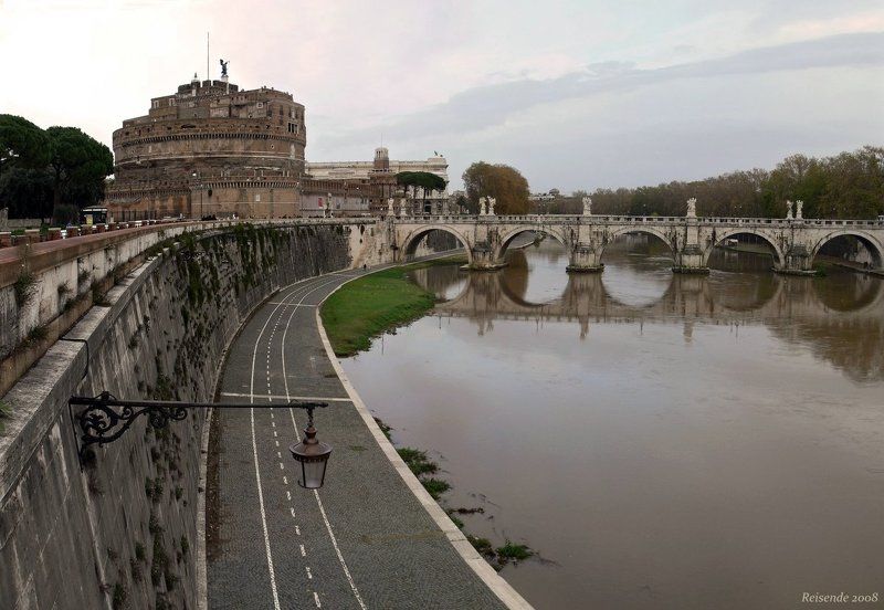 италия, рим, ватикан, замок, мост, св., ангел Над Тибром фото превью