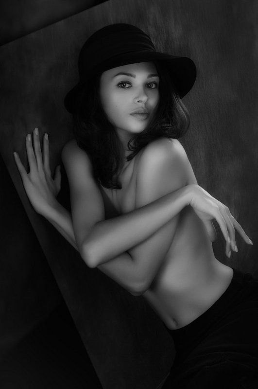 гламур,ню, монохром, черно белое, портрет, фотосессия poli фото превью
