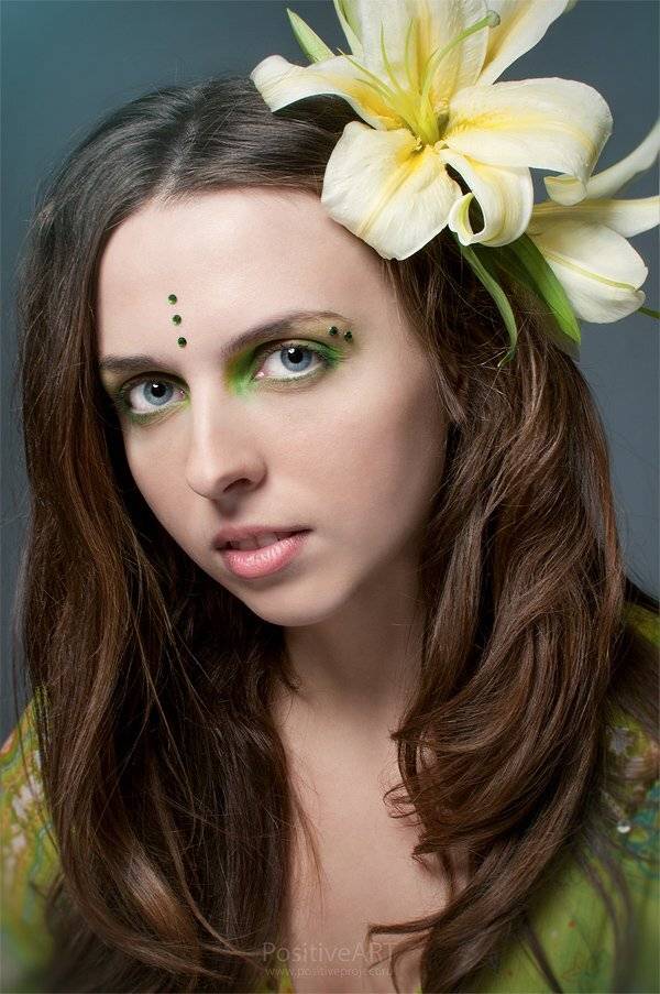 студия, портрет, девушка, нимфа, кирена, древняя, греция, лилия, цветок, Мария Мальгина