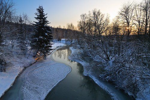 Зимний вечер на Воре