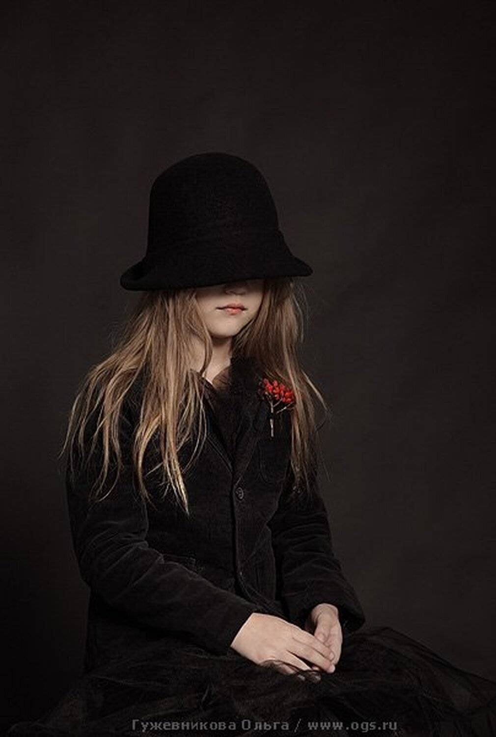 девочка, портрет, рябина, ребенок, Ольга Гужевникова