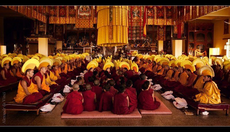 гьюто, тибет, горловое пение, буддизм, тантра, ритуал Тибетский Верхний Тантрический Монастырь Гьюто (ритуал) фото превью