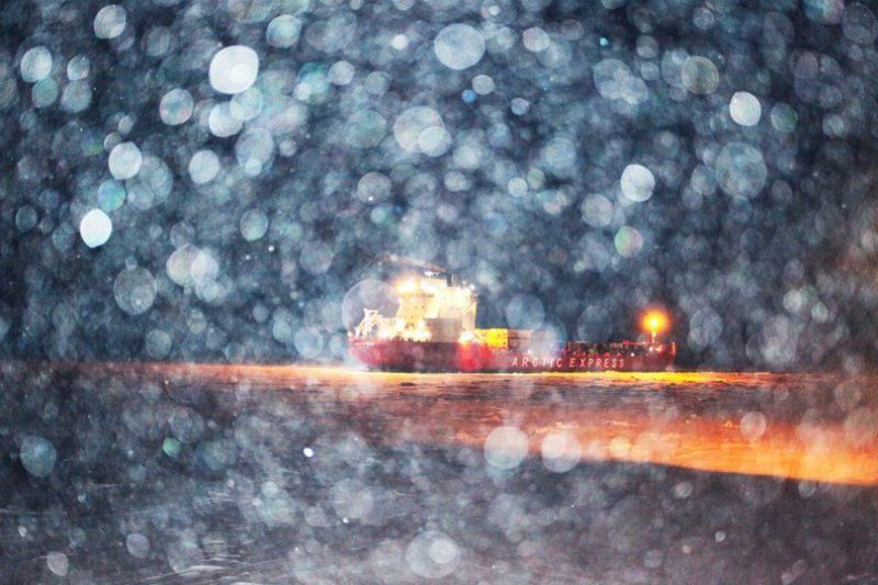 мончегорск,льды, А СНЕГ ИДЁТ... фото превью