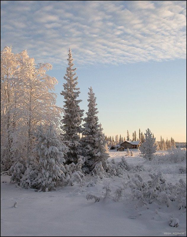 зима, карелия Про домик лесника фото превью