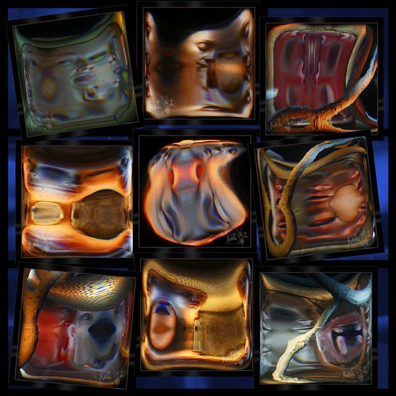 светографика, портрет, преломления, искажения, сюжет, предметы, вода Растроенность... (Светографика - Преломления. Искажения) фото превью