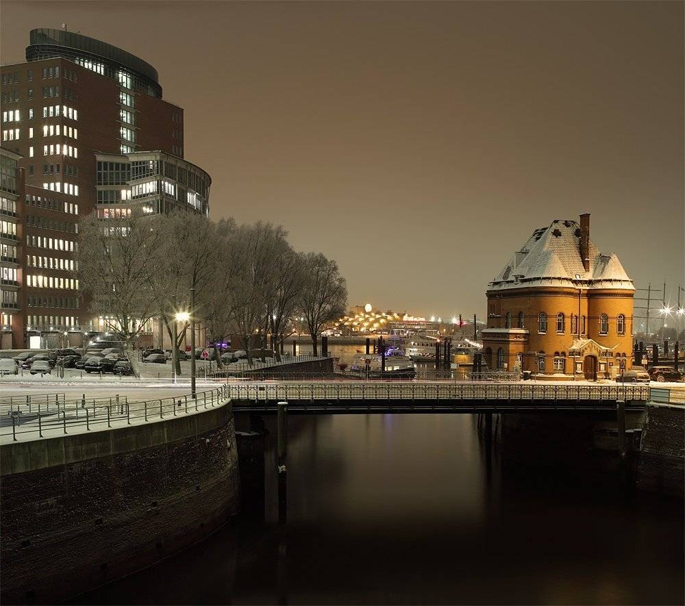 город, гамбург, мост, канал, Игорь Дубровский