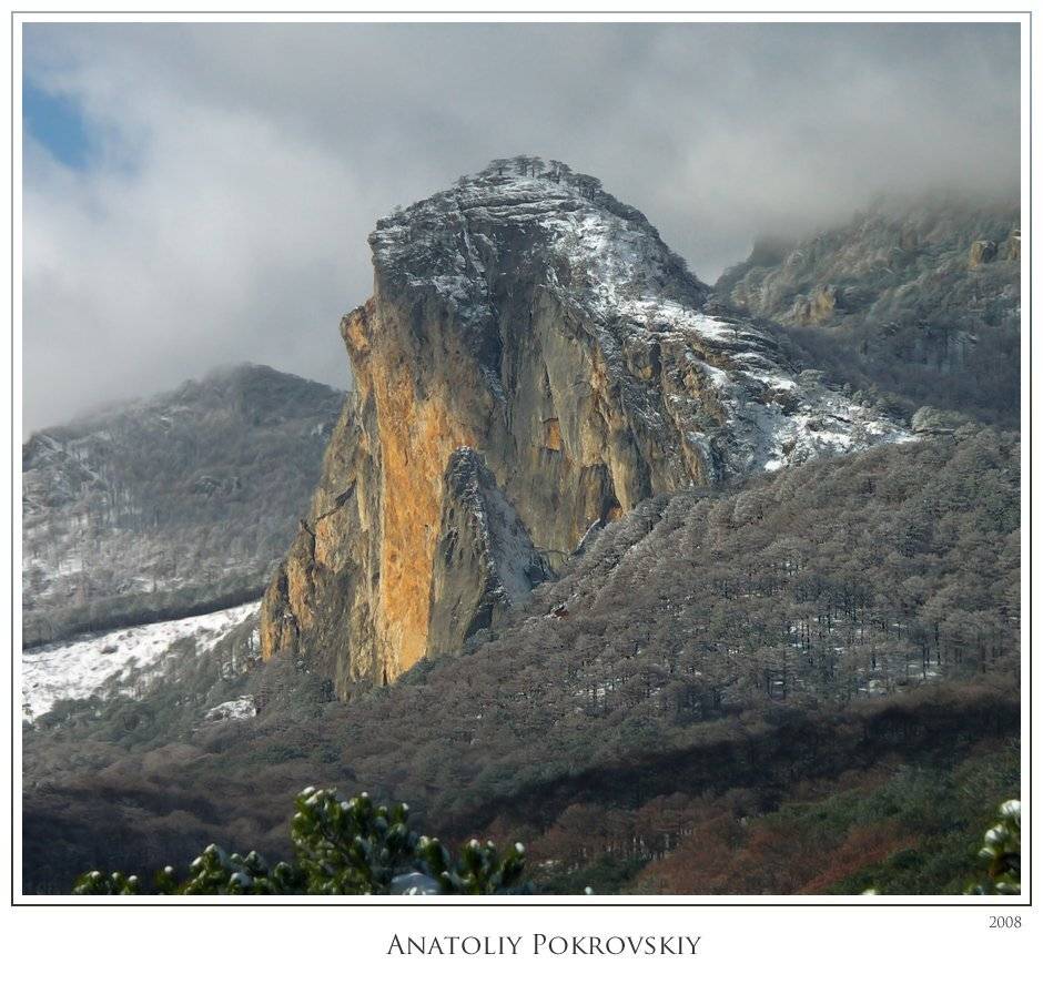 шаан-кая, зима, снег, горы, крым, облака, анатолий покровский, Анатолий Покровский
