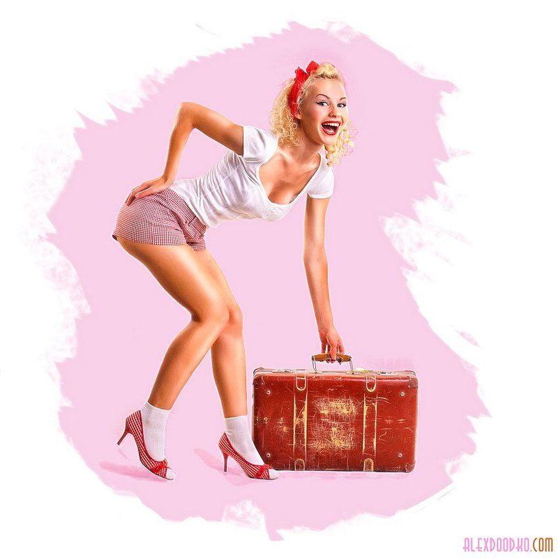 doodko, pin-up, портрет, студия Курортница фото превью