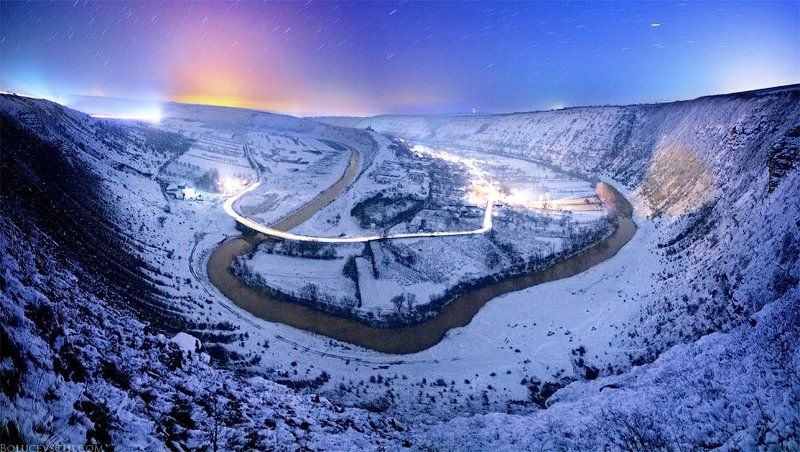 молдова, пейзаж, оргеев, природа Молдавское село в свете звёзд фото превью