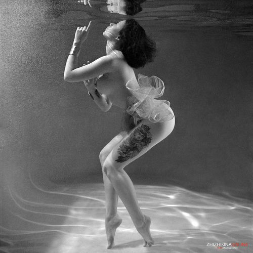 under water