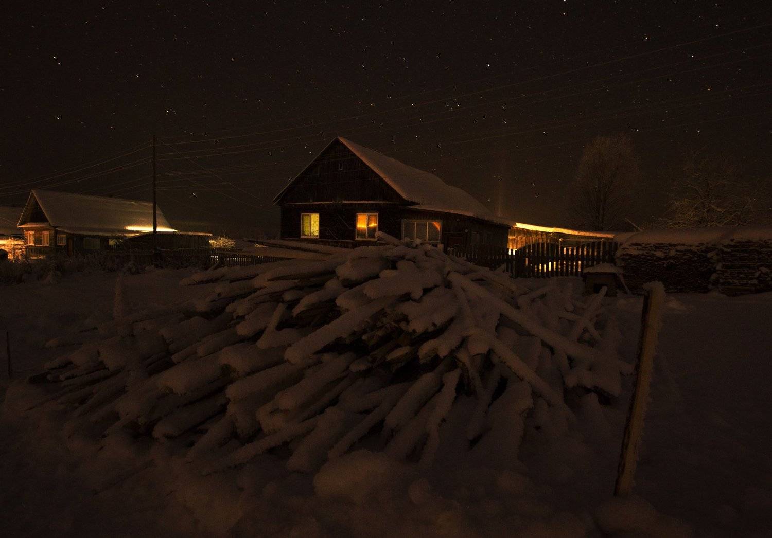 звёзды,вечер,природа,Россия, дом, Карепанов Евгений