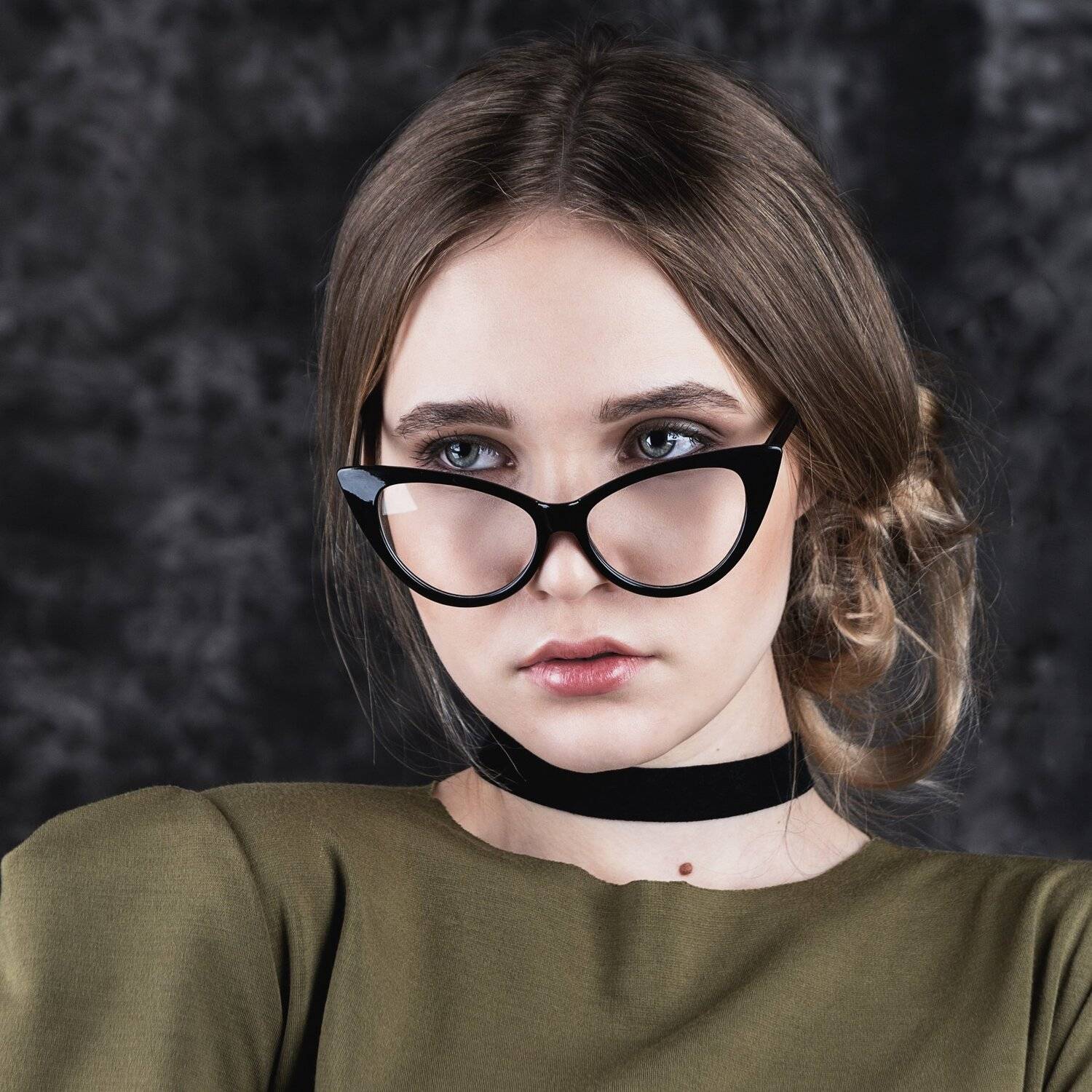 девушка, портрет, очки, студия, Вавилова Елизавета