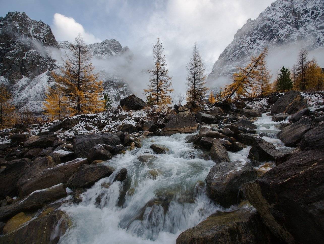 алтай, горы, осень, актру, Владимир Ляпин