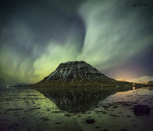 Different view of Kirkjufell mountain. Iceland