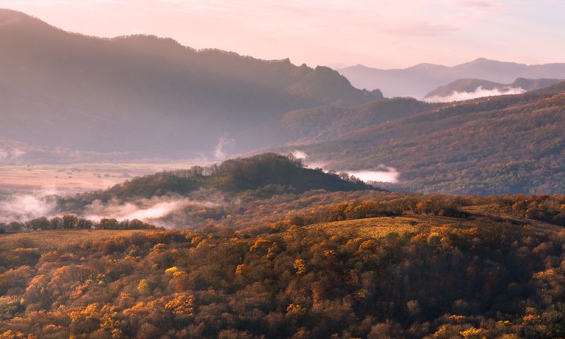 Встреча осени с рассветом фото превью