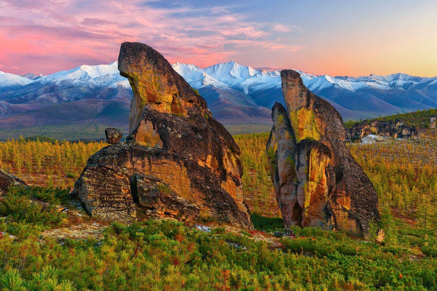 Кисиляхи, останцы, осень в Якутии, Оймякон, фототуры с Владимиром Рябковым., Владимир Рябков